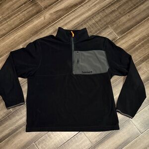 Timberland Black and Gray Fleece Pullover